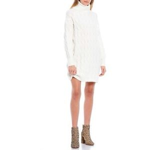 GB Turtleneck Sweater Dress XS Ivory